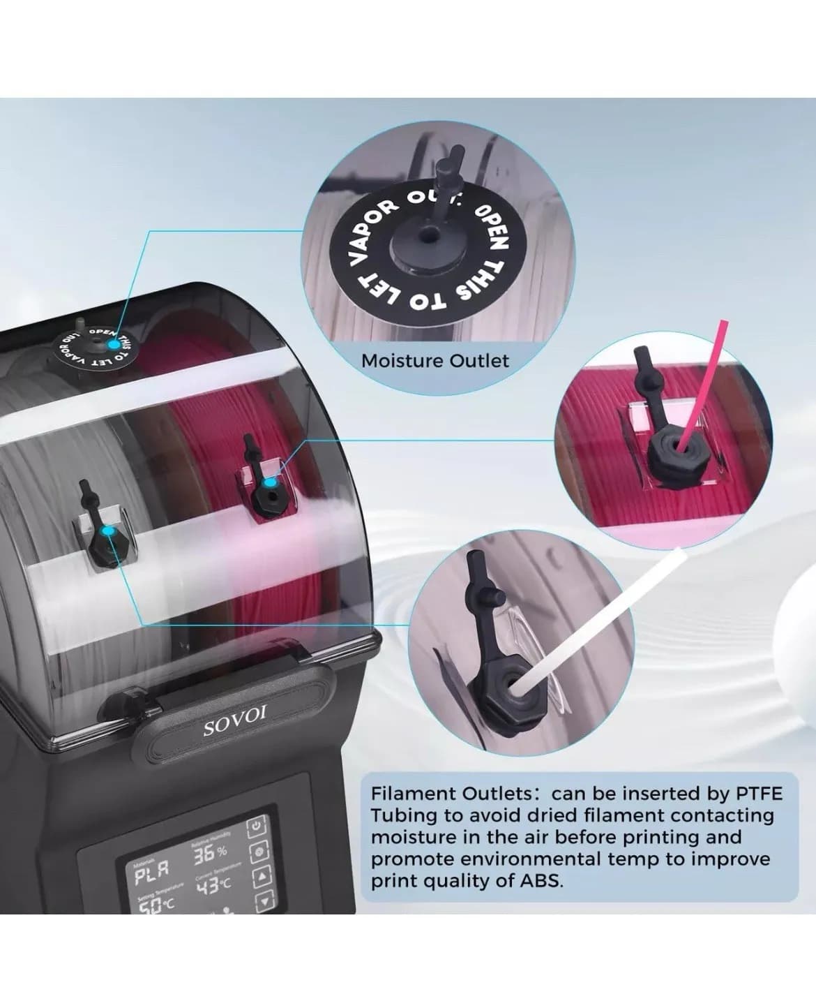 Sovol SH02 ფილამენტის საშრობი 5